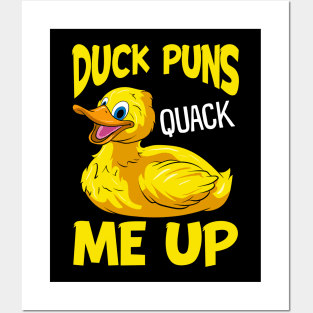 Duck Puns Quack Me Up! Adorable Duckling Pun Posters and Art